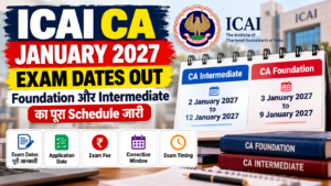 ICAI CA January 2027 Exam Dates